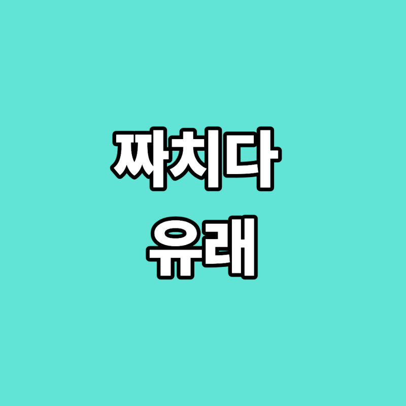 짜치다 뜻? 1020들이 말하는 짜친다의 의미와 유래 총정리! : 네이버 블로그