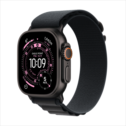  [애플 공식]애플워치 울트라 3 셀룰러 49mm 블랙 티타늄 케이스 블랙 알파인 루프(L) MF0X4KH/A