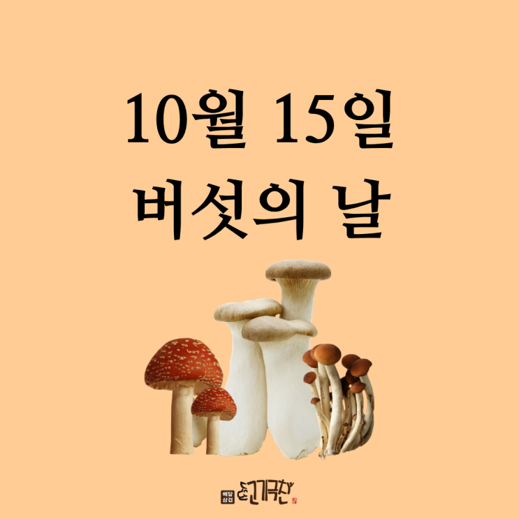  10월 15일 오늘은 무슨 날? 버섯의 날