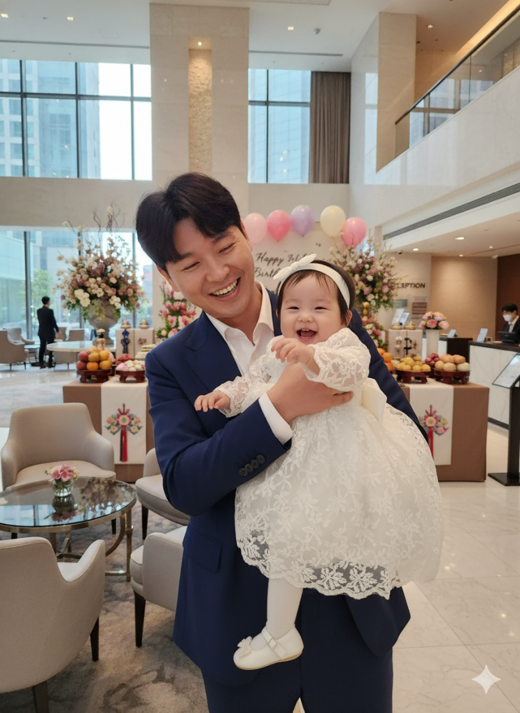 <b>박수홍</b><b>김다예</b>, 시그니엘서 ‘공주님 재이’ 첫 돌잔치... 