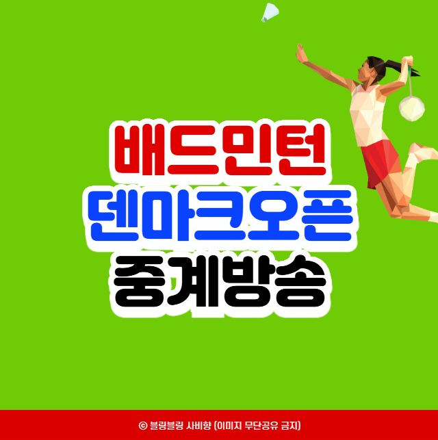 배드민턴 <b>덴마크오픈</b> BWF <b>안세영</b> 경기 중계 방송 16강 <b>8강</b>... 