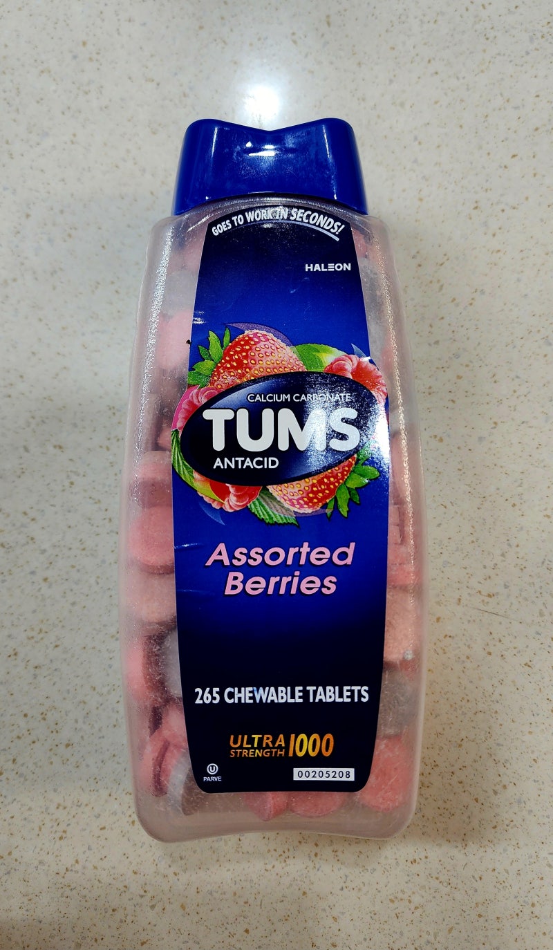 [텀스(TUMS)소화제] 제산제/임산부/미국/괌/하와이/제품 설명/1000mg/선물/후기/일상, 기록