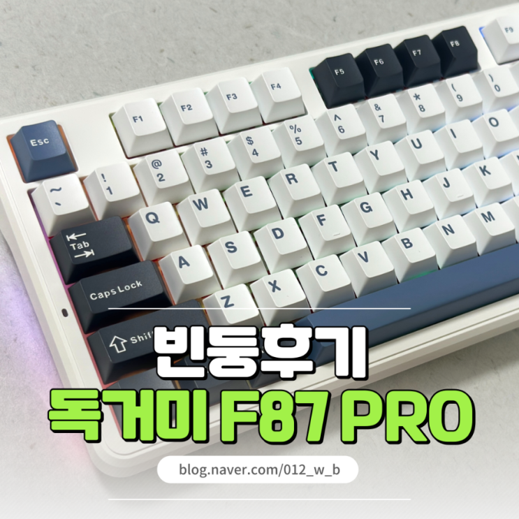  독거미 키보드 F87 PRO 황축 솔직후기 타건음
