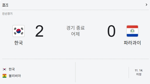  한국축구, 파라과이 2-0 완승? 일본왈 브라질 무너뜨린게 뉴스다