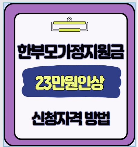  2025년 한부모가족 지원금 신청 절차와 필수 서류 안내