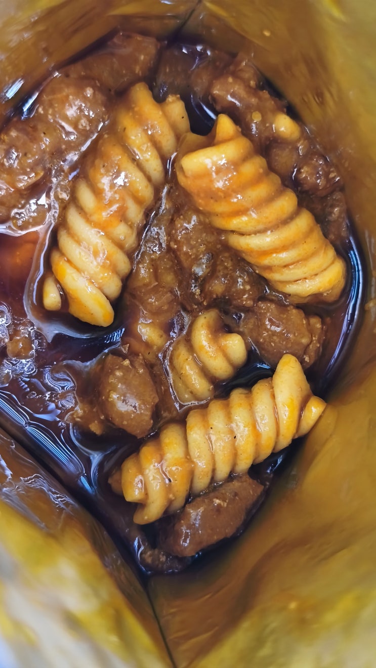  스페인 전투식량 요밉사 바베큐 포크 파스타맛은 완전합격