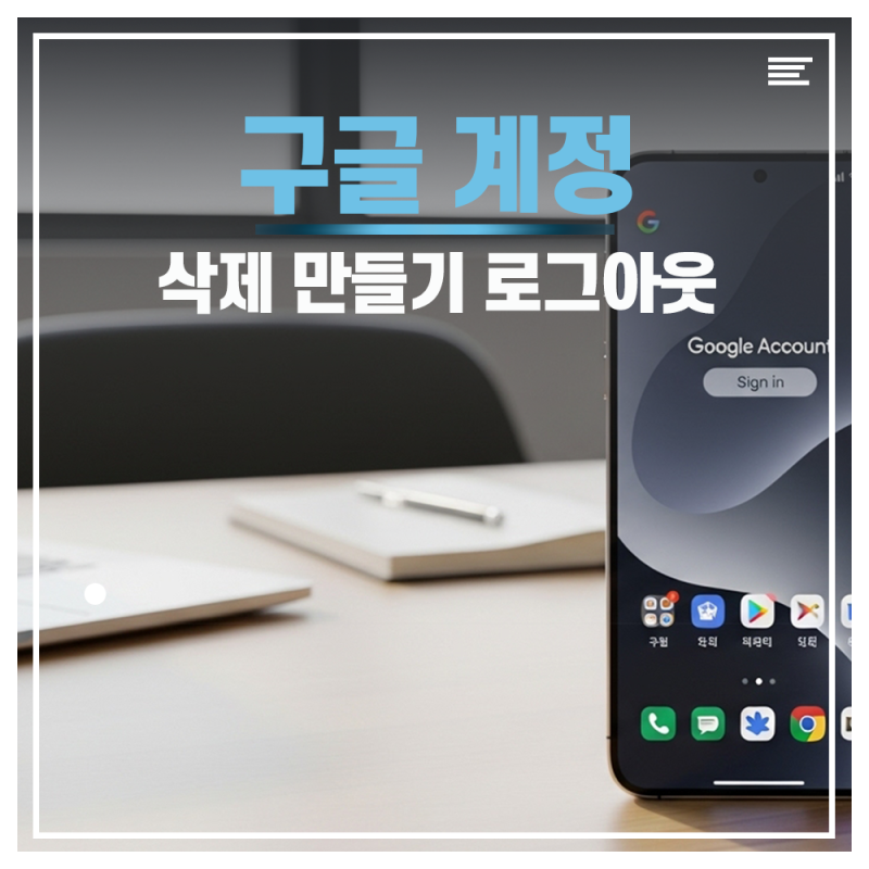 구글 계정 삭제 만들기 아이디 로그아웃 방법 정리