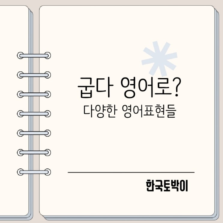  굽다 영어표현들 (Roast Grill Bake Broil Toast Fry Barbecue)