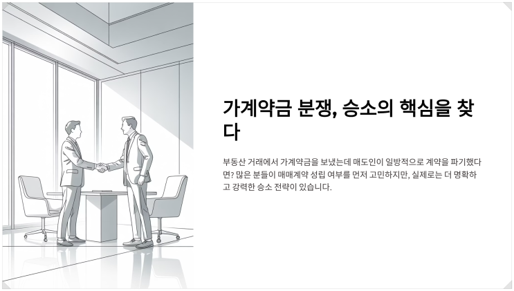  인천검단변호사 정동욱 변호사, 가계약금 배액배상 '이것' 부터 확인하세요
