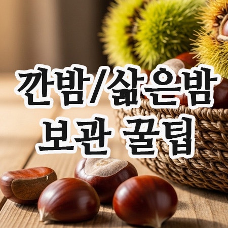  깐밤보관법·삶은밤보관, 한눈에! 냉장·냉동 보관 꿀팁 공개