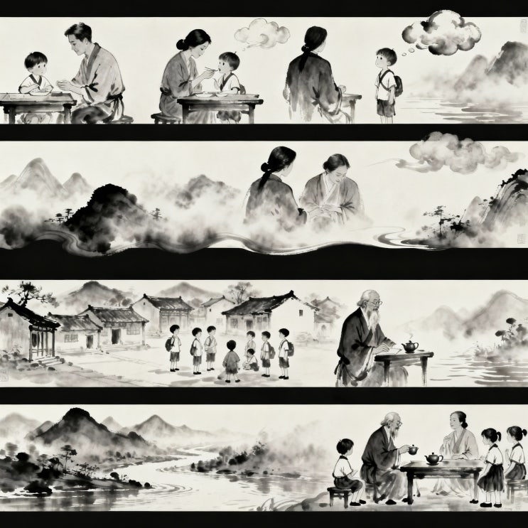 그림 삼자경 완벽 해설, 삼자경 5장 부모님과 선생님의 마음