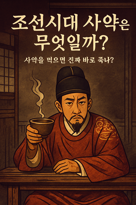   조선시대 사약은 무엇일까? 정말 한 잔 마시면 바로 죽었을까?