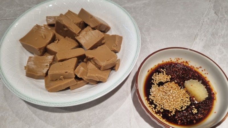 도토리묵 간장 양념장 , 소스 간단하게 만들고 맛있게 먹자