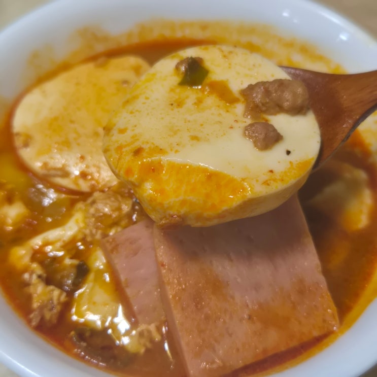  어남선생 스팸순두부찌개 레시피 고기없이도 진한 맛 내는 끓이는 법