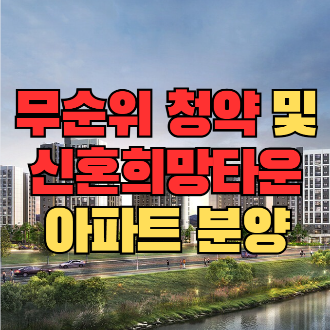  부동산 무순위 청약 및 신혼희망타운 통한 아파트 분양