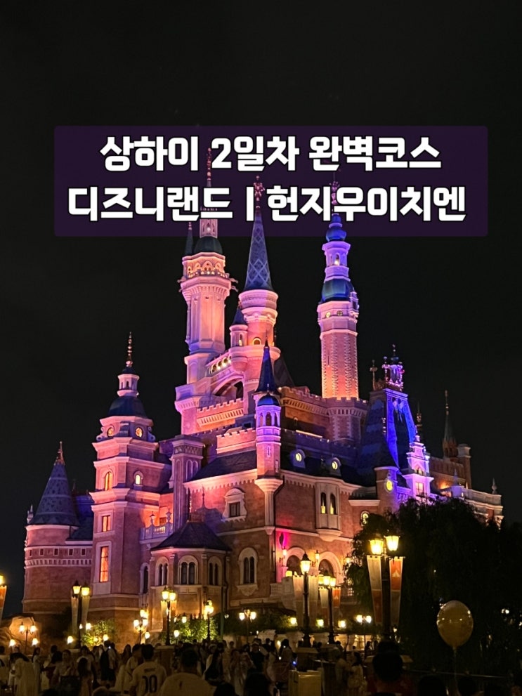  상하이 2일차 코스 상하이 디즈니랜드 꿀팁 헌지우이치엔 웨이팅 라이라이 샤오롱바오 릴리안베이커리 고덕지도 주소