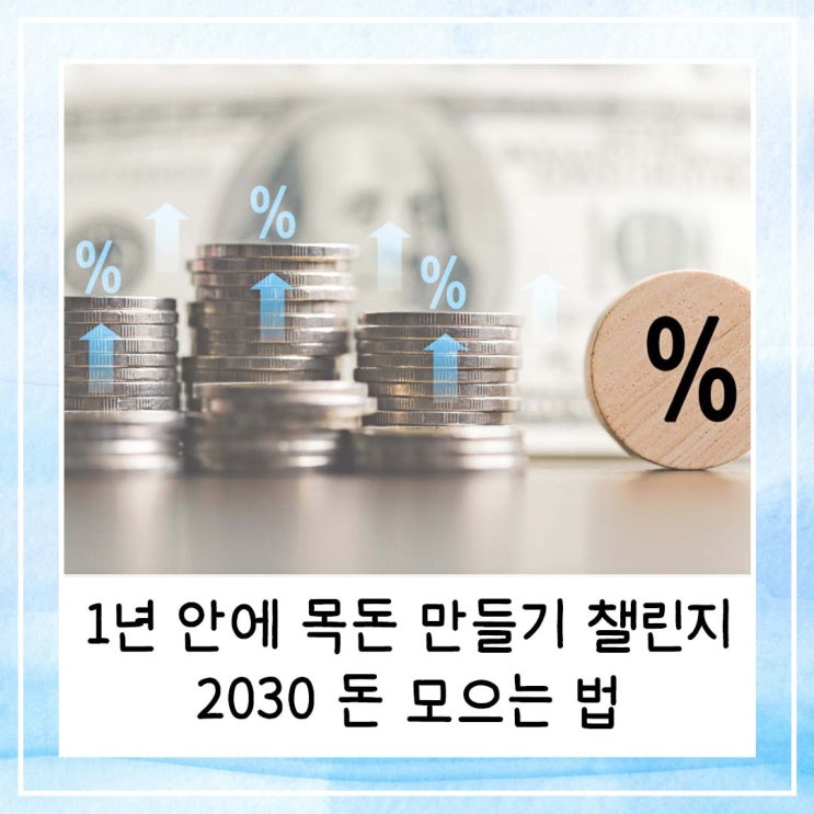  1년 안에 목돈 만들기 챌린지 | 2030 돈 모으는 법