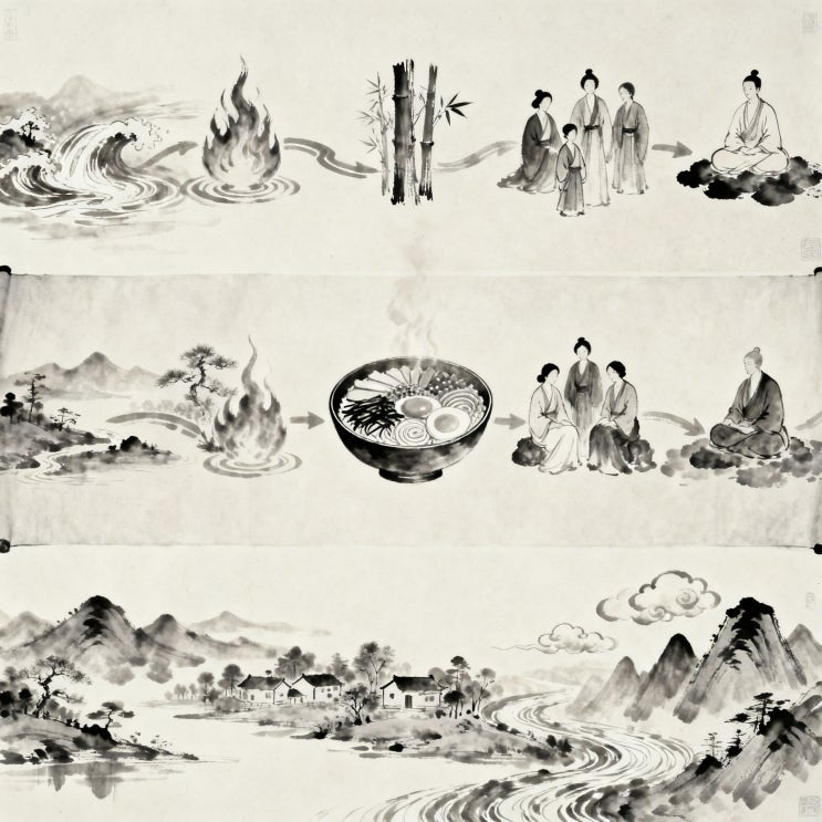  그림 삼자경 완벽 해설, 삼자경 17장 세상을 움직이는 다섯 가지 힘 알기 쉬운 오행 이야기