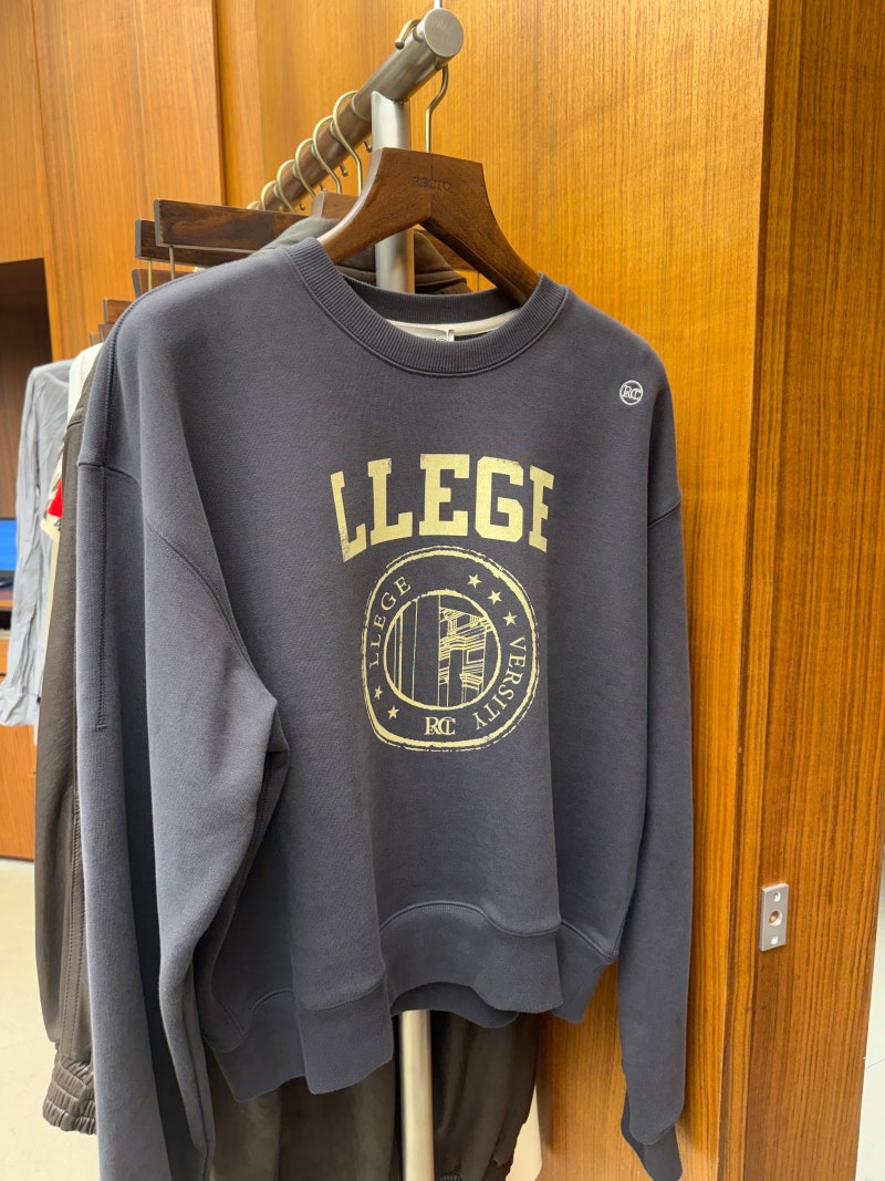 렉토 LLEGE 로고 스웻셔츠 맨투맨 S 구매 후기