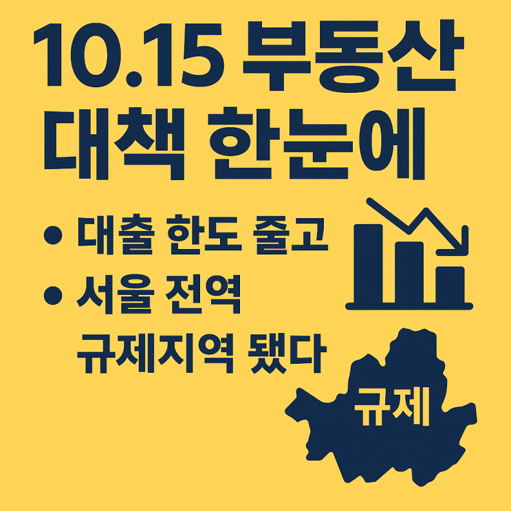  10.15 부동산 대책 한눈에, 대출한도 줄고 서울 전역 규제지역 됐다