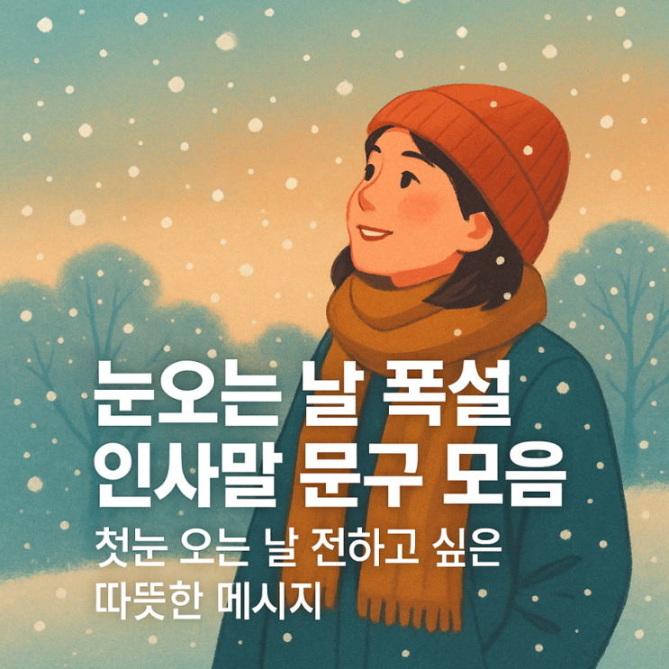  눈오는 날 폭설 인사말 문구 모음｜첫눈 오는 날 전하고 싶은 따뜻한 메시지