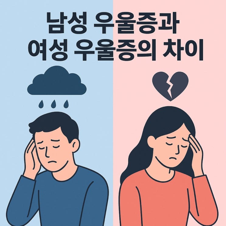  남성 우울증 vs 여성 우울증 차이 총정리  증상·원인·치료까지 완벽 가이드