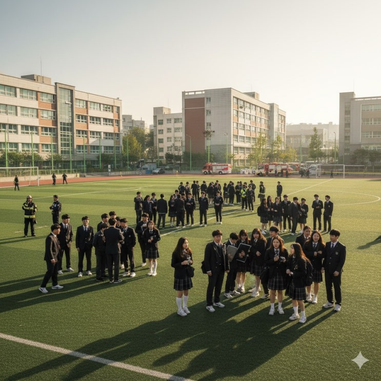  [사건 속보] 충격 속보! 영주 고교 '폭발물 설치' 문자 신고에 학생 120명 전원 긴급 대피!