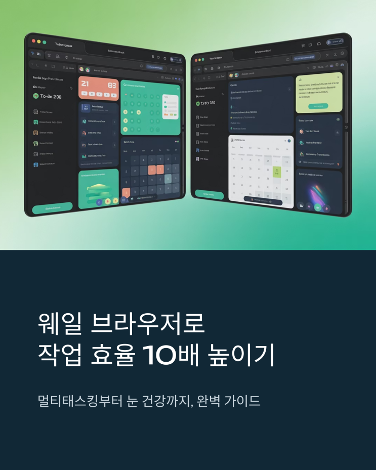  웨일 브라우저 활용법: 숨겨진 기능 파헤치기 & 다크 모드 설정 꿀팁