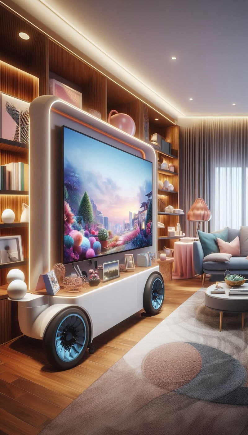 이동식 티비 스탠드 27인치 TV 포터블 스크린+거치대 구성 추천!