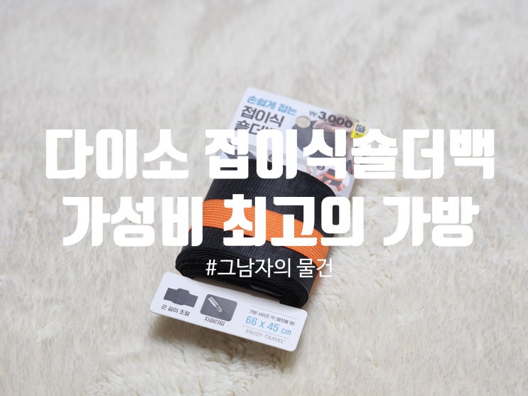  다이소 접이식 숄더백 3,000원 : 여행 혹은 장바구니용으로 가성비 좋은 가방 추천(내돈내산)