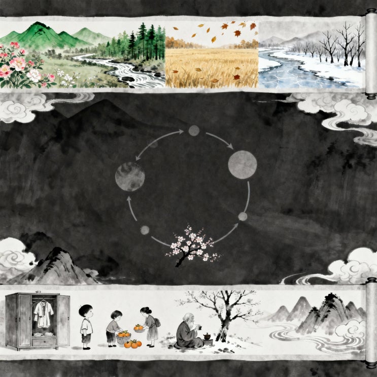  그림 삼자경 완벽 해설, 삼자경 15장 사계절의 노래 삼자경 '왈춘하 왈추동' 완전 정복!