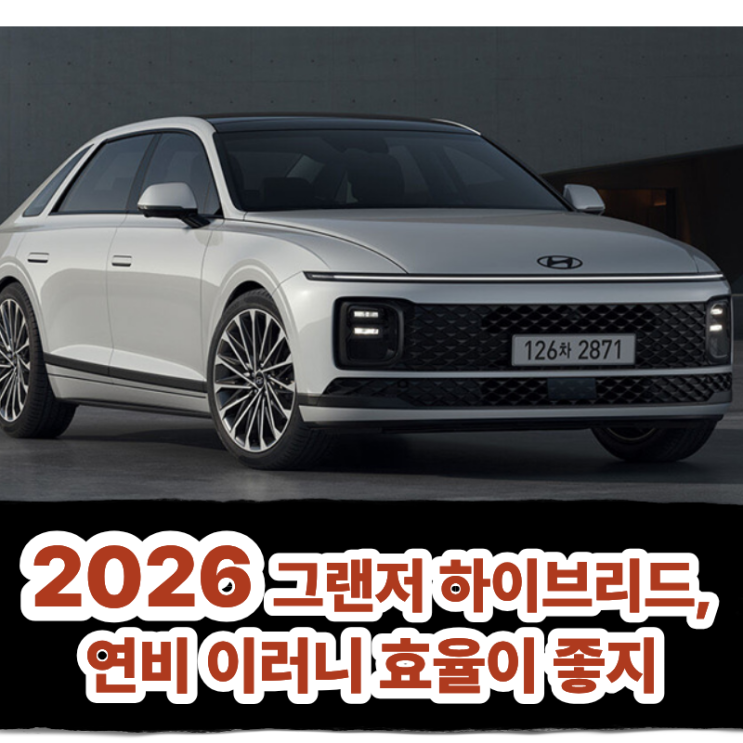  2026 그랜저 하이브리드 연비 이러니 효율이 좋지