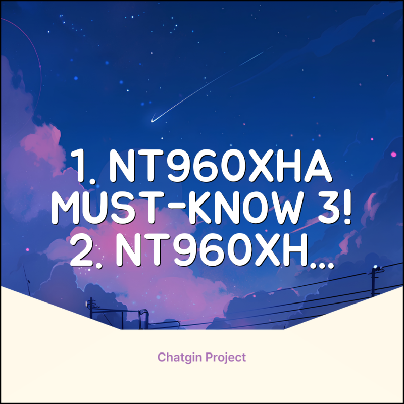 NT960XHA-KP72G 완벽 분석! 3가지 필수