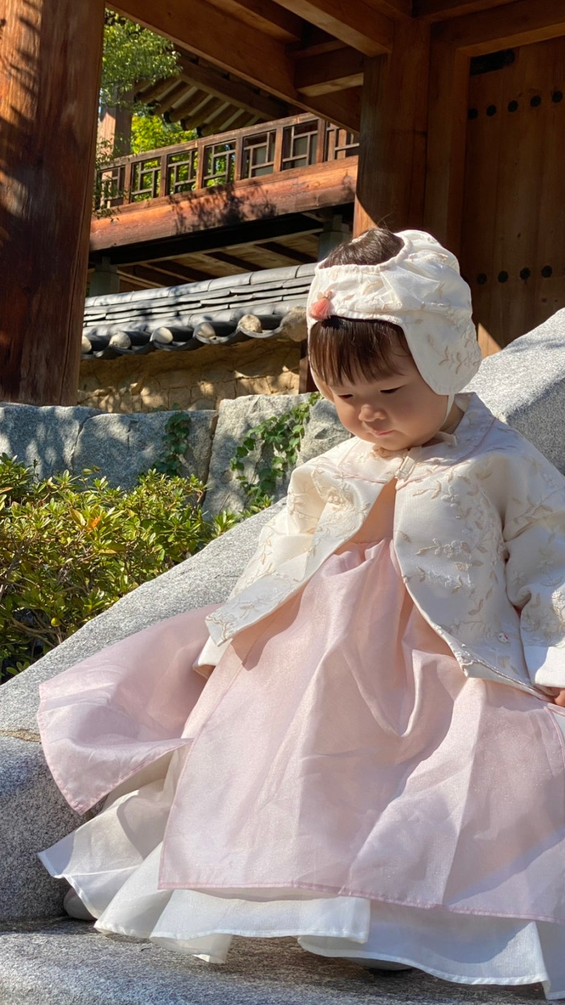 돌준맘 아기 한복 추천, 에뜨와 ETTOI 오뜨클래식DRESS 보넷 세트