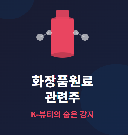  화장품원료 관련주 · 대장주 TOP5 : K-뷰티 수혜의 숨은 강자 