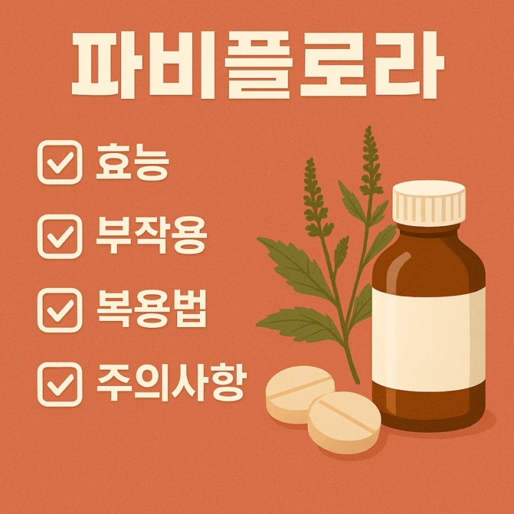  파비플로라(Phaviflora) 완벽 가이드 효능·부작용·복용법·주의사항까지 한눈에 총정리