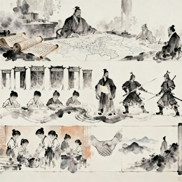  그림 삼자경 완벽 해설, 삼자경 35장 주공과 주례, 육관: 나라를 다스리는 시스템의 지혜