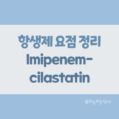  [항생제 요점 정리] Imipenem-cilastatin (이미페넴-실라스타틴)