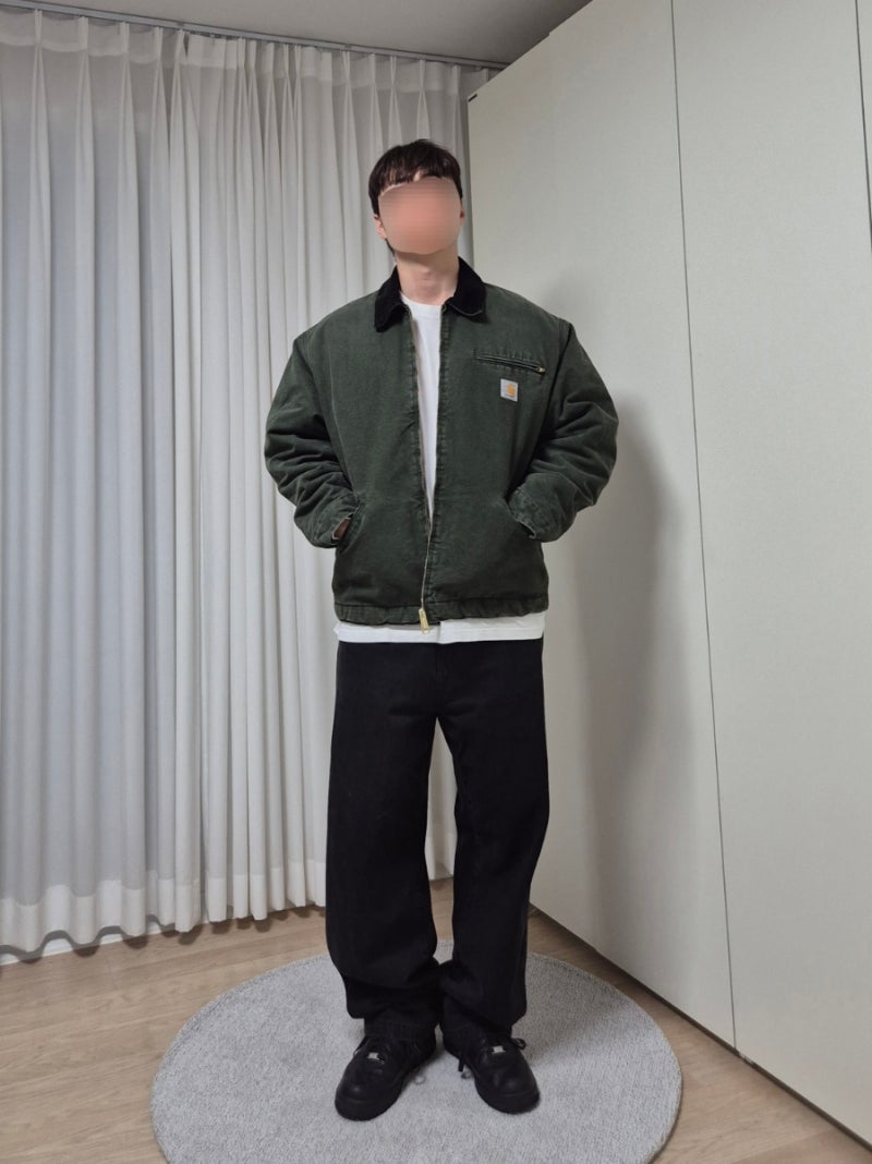 칼하트윕(Carhartt WIP) OG 디트로이트 자켓 올리브 리뷰 (L 사이즈, 착샷 및 코디)