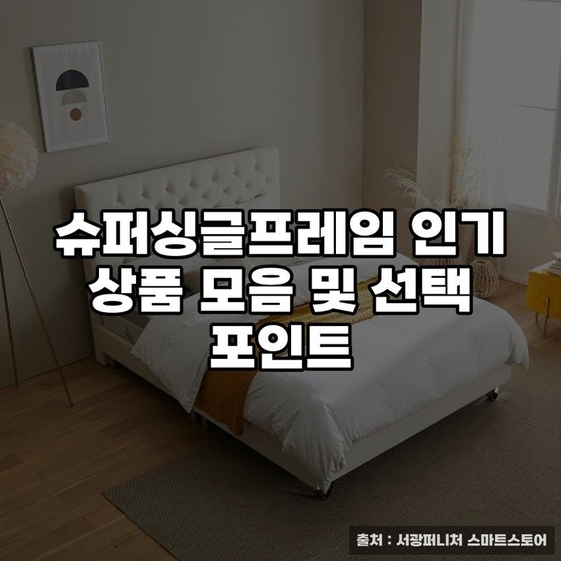 슈퍼싱글프레임 인기 상품 모음 및 선택 포인트
