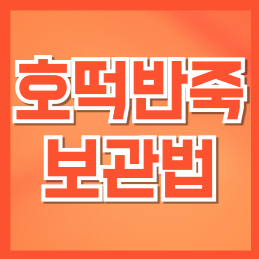  호떡 반죽 보관법, 냉장 냉동 어디에 보관해야할까!?