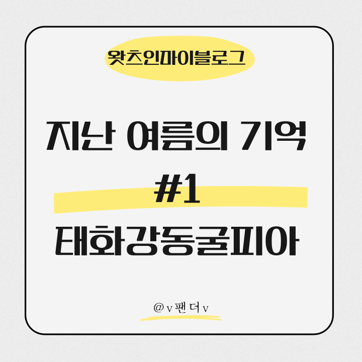  지난 여름의 기억 #1 울산 태화강동굴피아