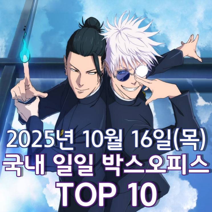  [국내 박스오피스] 일일 TOP 10 - 2025년 10월 16일(목)