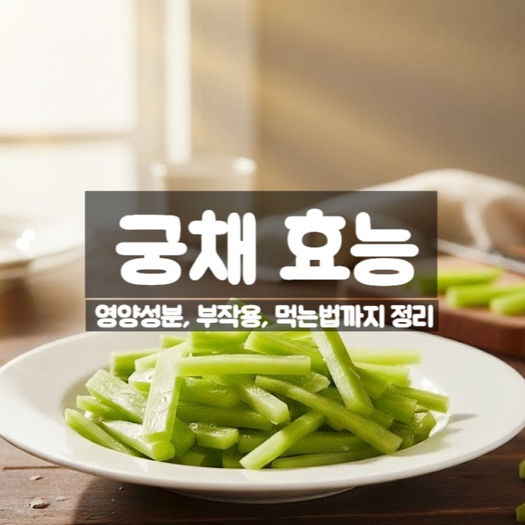  궁채 효능 영양성분 부작용 – 간해독 다이어트에 좋은 줄기상추