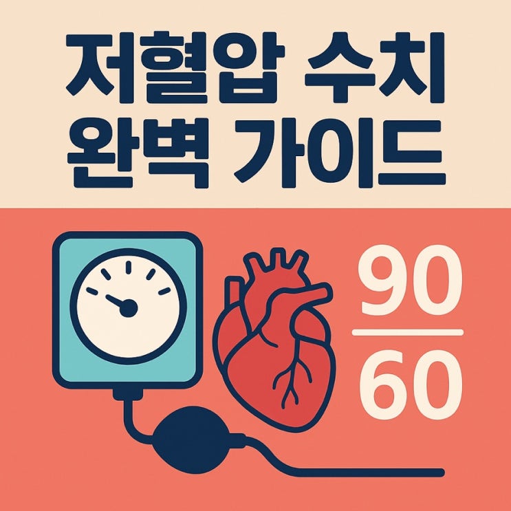   저혈압 수치 완벽 가이드 