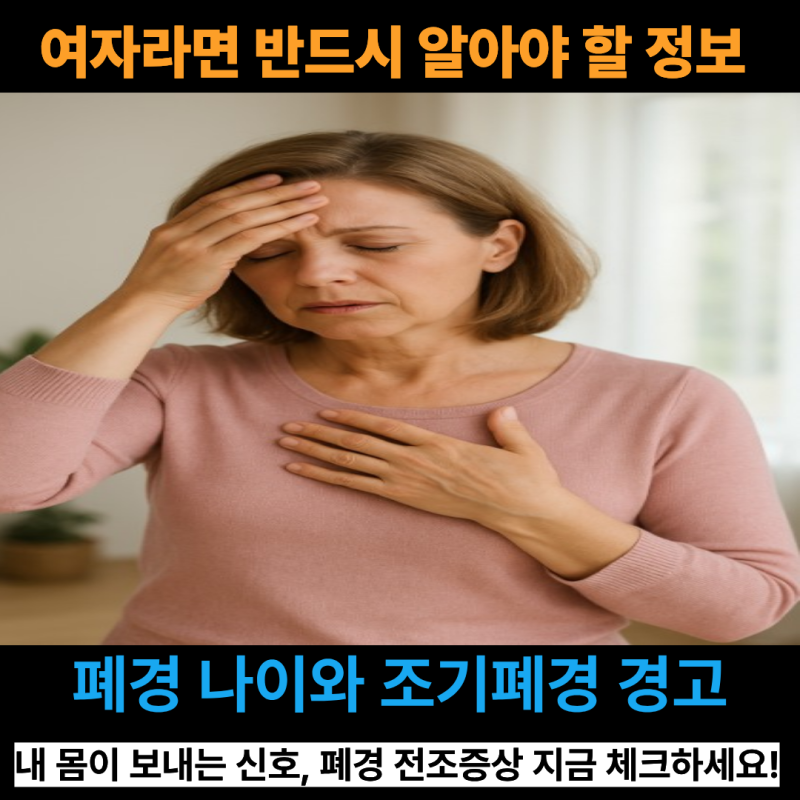 여자 평균 폐경 나이와 전조증상, 조기폐경까지 한눈에 정리!