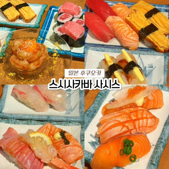  일본 후쿠오카 하카타역 맛집, 가성비 초밥 스시사카바 사시스 하카타마잉구점 후기
