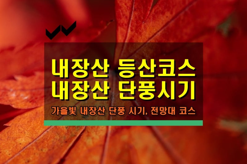 내장산 신선봉 등산코스 시간, 내장산 단풍시기부터 전망대 코스, 지도 첨부