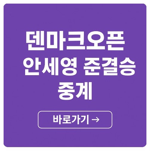 <b>안세영 덴마크오픈 4강</b> 준결승 일정 중계 시간 BWF 여자단식