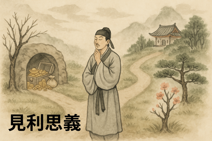   견리사의(見利思義) — 이익을 볼 때 의로움을 생각하라